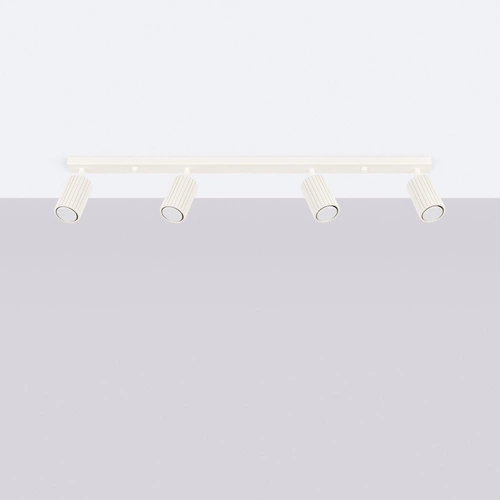 Stropní svítidlo KARBON 4L béžové minimalistické hliníkové do obýváku s nastavitelným stínidlem