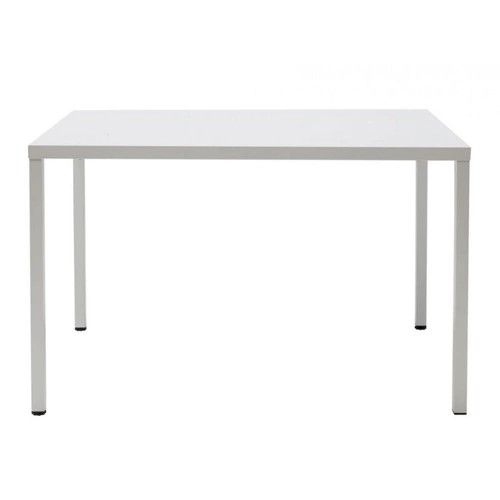 Kovový stůl Summer 120x80 cm bílý moderní do jídelny, kuchyně, zahrady nebo na terasu