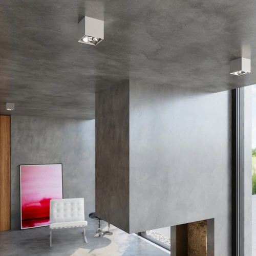 Šedý čtvercový stropní svítidlo BLAKE moderní kovové do kuchyně a obýváku Sollux 12x12 cm