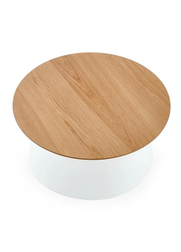 Alter kulatý konferenční stolek bílý skandinávský do obýváku moderní 69 cm