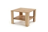 Konferenční stolek Tastur S dubový čtvercový s policí moderní do obývacího pokoje 70x70 cm Intesi