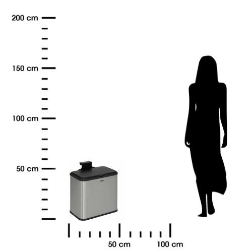Kuchyňský koš na bioodpad 5 l 5five simply smart nerezový s víkem stříbrný