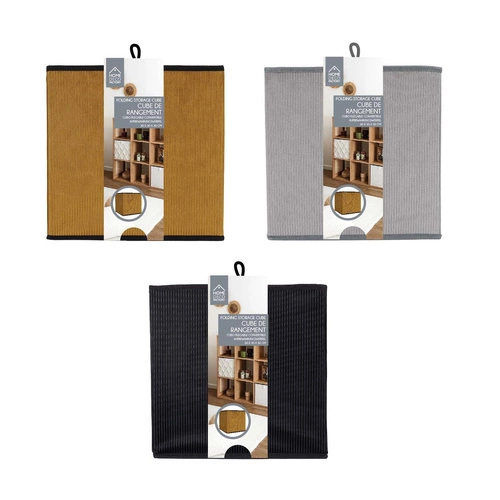 Skládací úložný box do regálu 30x30 Giulia šedý textilní moderní Intesi