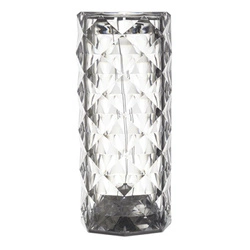 LED noční lampička Crystal Intesi glamour s dálkovým ovládáním 12 barev do ložnice a obýváku 21,5 cm