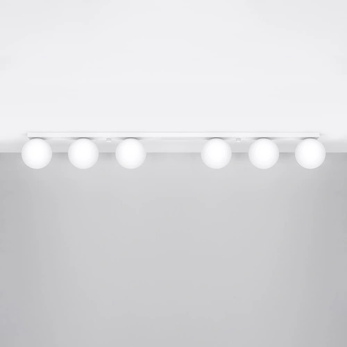 Moderní stropní svítidlo YOLI 6 bílé kovové do obýváku a jídelny SOLLUX LIGHTING