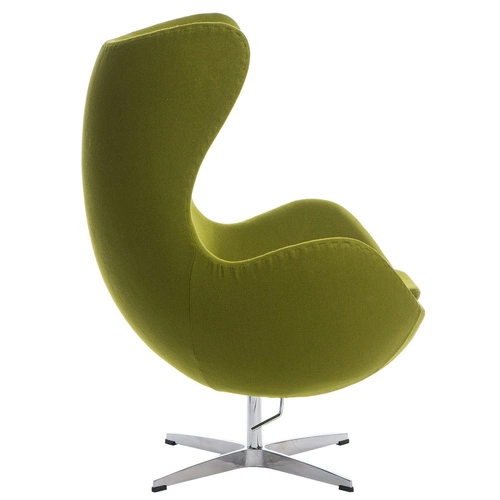 Otočná houpací křeslo ušák Egg D2.DESIGN zelený kašmír moderní do obýváku