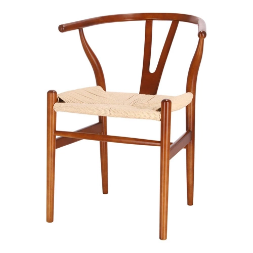 Židle Proutěný přírodní hnědý tmavý a nspirited Wishbone Výprodej