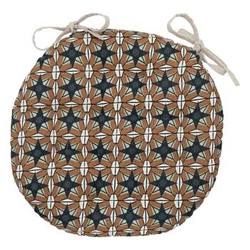 Kulatý bavlněný podsedák na židli do jídelny 38 cm s úvazky Atmosphera