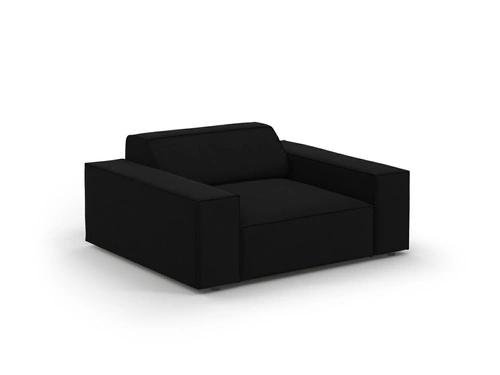 Relaxační křeslo Jodie Black Velvet černý samet s područkami do obýváku glamour