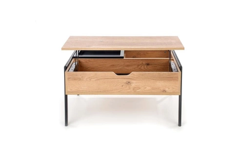 Konferenční stolek Mobis obdélníkový s výklopnou deskou a policí loftový do obýváku Intesi