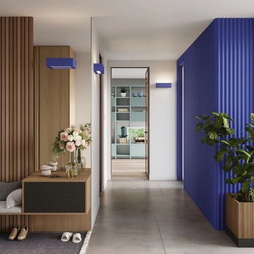 Nástěnné svítidlo RIGATA ultramarínové keramické moderní do obývacího pokoje