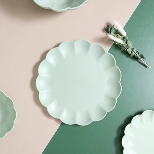 Jídelní talíř Iris 25,5 cm kulatý zelený lehký do jídelny Intesi vhodný do myčky