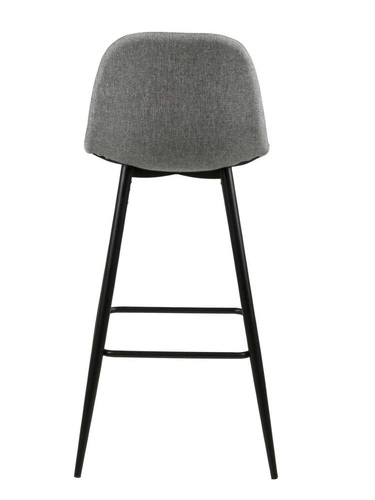 Čalouněný barový stoliček Wilma s opěrkou světle šedý moderní do kuchyně a k ostrůvku Actona 73 cm