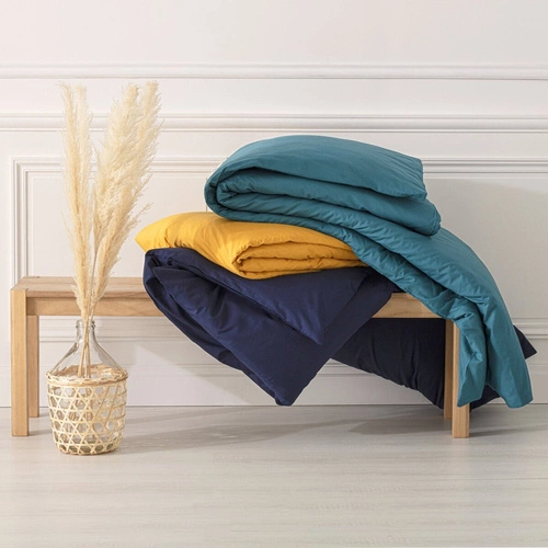 Povlak na peřinu 140 x 200 cm bavlna okrová