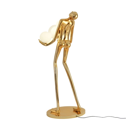 Stojací lampa WOMAN GOLD lesklá zlatá 180 cm