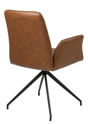 Jídelní židle s područkami z ekokůže Naya Vintage hnědá Actona