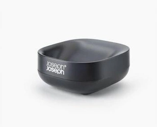 Kompaktní černá mýdlenka Slim Joseph Joseph moderní do koupelny a kuchyně