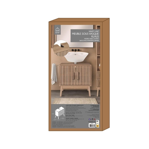 Koupelnová skříňka pod umyvadlo Klaus 60 cm dřevěná přírodní moderní Intesi