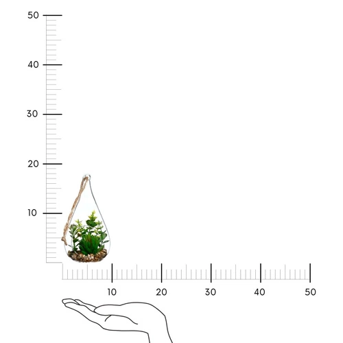 Umělá rostlina sukulent v skle Atmosphera moderní dekorace do obýváku