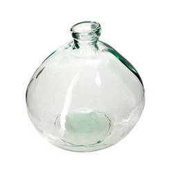 Recyc skleněná váza transparentní
