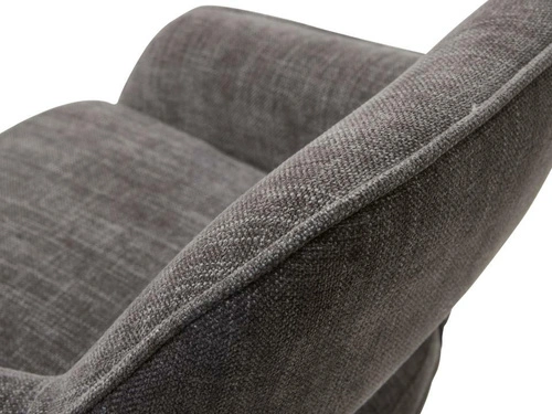 Barová židle Cowley šedá čalouněná s opěrkou, výškově nastavitelná do kuchyně