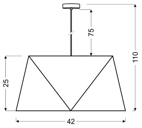 Závěsné svítidlo Hexagen 42 1x60W E27 růžové (stínidlo 77-01672+spojka 85-10608)