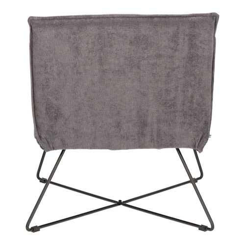 Šedé křeslo Moana z manšestru do obýváku moderní skandinávský snadno čistitelný