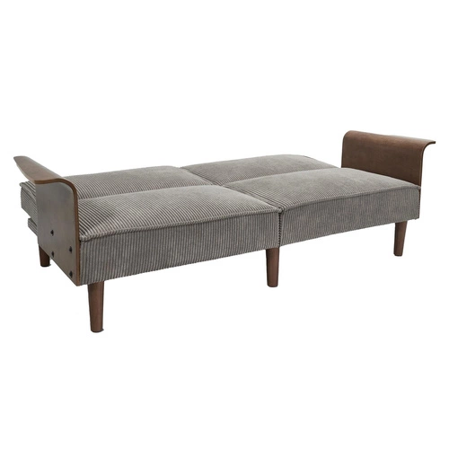 Rozkládací pohovka Scott šedá manšestrová 3místná s polohovatelným opěradlem do obýváku Intesi