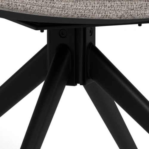 Actona Grafton šedá čalouněná otočná jídelní židle