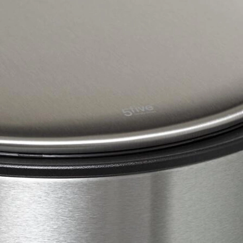 Kuchyňský odpadkový koš Delta 30 l stříbrný kovový s pedálem a filtrem 5five