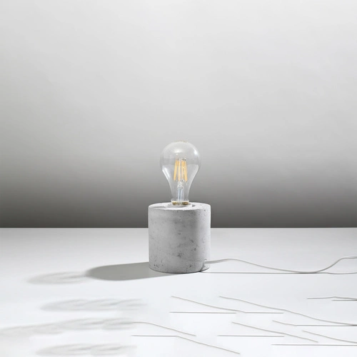 Salgado moderní betonová stolní lampa šedá do kanceláře a ložnice Sollux Lighting
