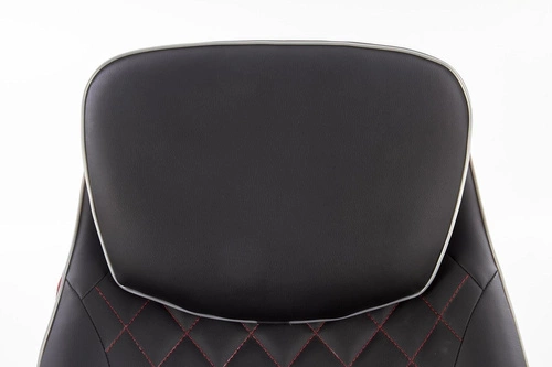 Rozkládací křeslo do obýváku Marco Intesi z černo-červené ekokůže moderní relaxační