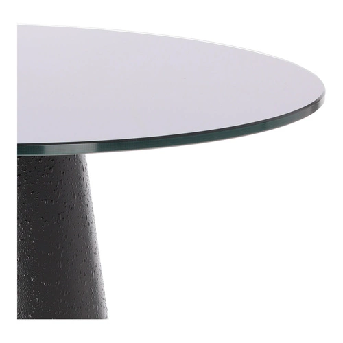 Konferenční stolek Soleilo kulatý 60 cm černý moderní do obýváku minimalistický Intesi