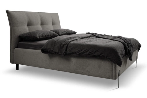 Čalouněná postel 140x200 s úložným prostorem Biscuit šedá moderní do ložnice