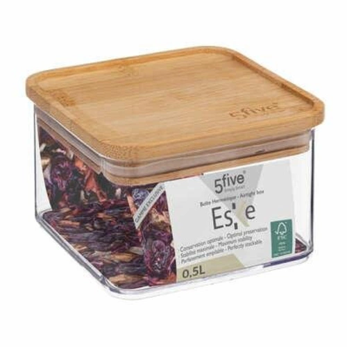 Eske box 0,5 l čtvercový s bambusovým víkem