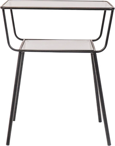 Moderní černý obdélníkový skleněný konferenční stolek HV decor do obýváku 60,5 cm