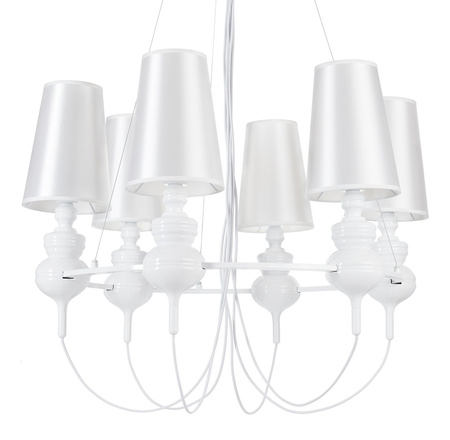 Závěsná lampa QUEEN-6 bílá