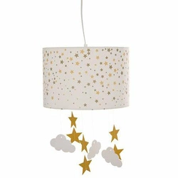 Moderní závěsné svítidlo Atmosphera Hvězdičky bílá do dětského pokoje 30 cm