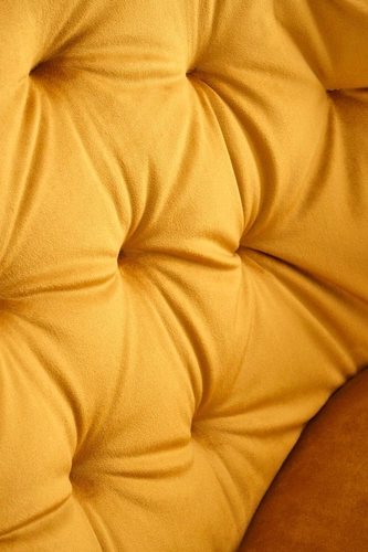 Jídelní židle Marion hořčicová čalouněná sametem s područkami moderní Intesi