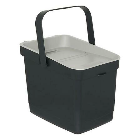 Moderní plastový odpadkový koš Slow 20l černý do kuchyně nebo kanceláře 5five