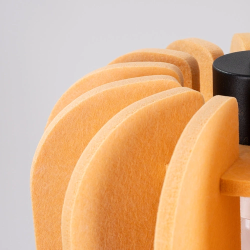 Závěsné svítidlo MULA 27 žluté moderní do obýváku, kuchyně nebo nad stůl z filcu