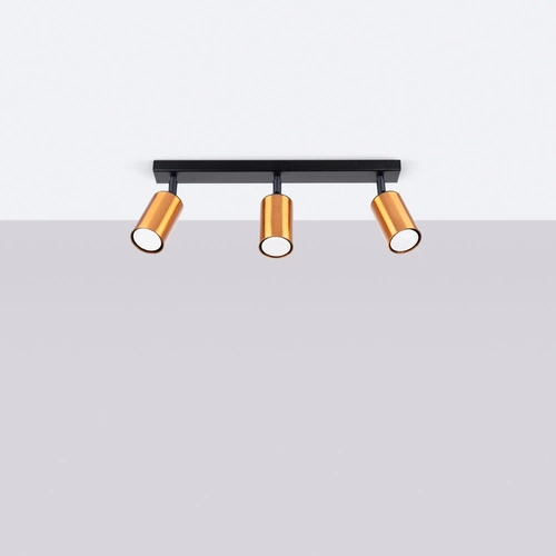 Stropní svítidlo WINX 3 černá měď moderní do obýváku a ložnice Sollux Lighting