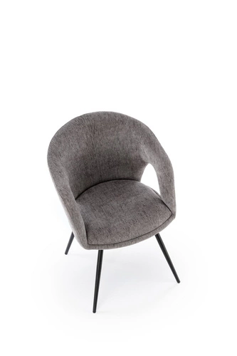 Otočná židle Meibel šedá čalouněná s područkami do kanceláře a obýváku moderní Intesi