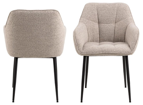 Čalouněná jídelní židle Brenda béžová s područkami moderní Actona