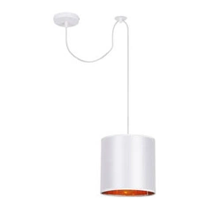 Atlanta závěsná lampa bílá 1x40W E27 stínítko bílé