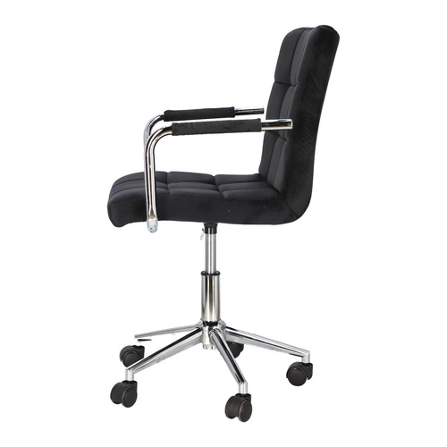 Ergonomická kancelářská židle Cosmo Arm černý samet moderní s područkami otočná