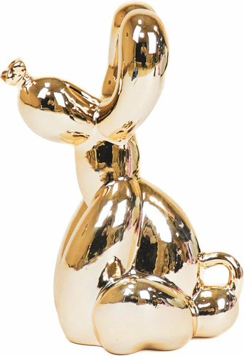 Dekorativní figurka pes balónek zlatý HV decor moderní do obýváku na komodu 24 cm