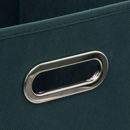 Látkový úložný box do regálu 31x31 s kovovým úchytem 5five simply smart modrozelený