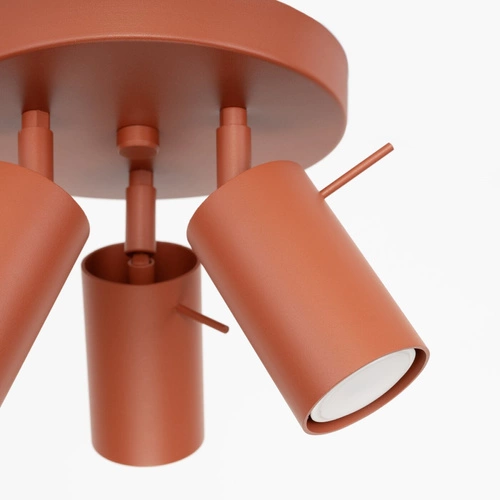 Stropní svítidlo RING 3P moderní červené s nastavitelným stínidlem do obýváku a ložnice