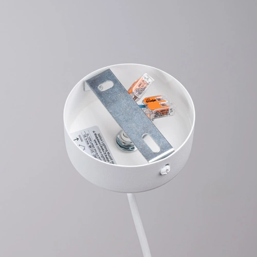 Závěsné svítidlo koule HYPERION 1 bílé moderní do obýváku a jídelny, výškově nastavitelné 125 cm